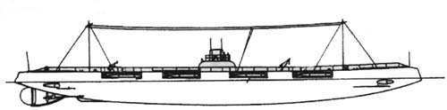 Схема подводной лодки водоизмещением 600т